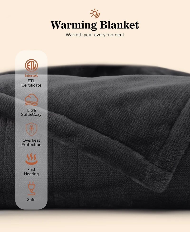 Sealy Heated Flannel Throw, 50" x 60"