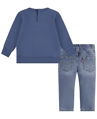 Levi's Baby Boys Mountain Crew Tee and Pants, 2-Piece Set
