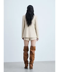 Mango Women's Pocketed Cotton Jacket