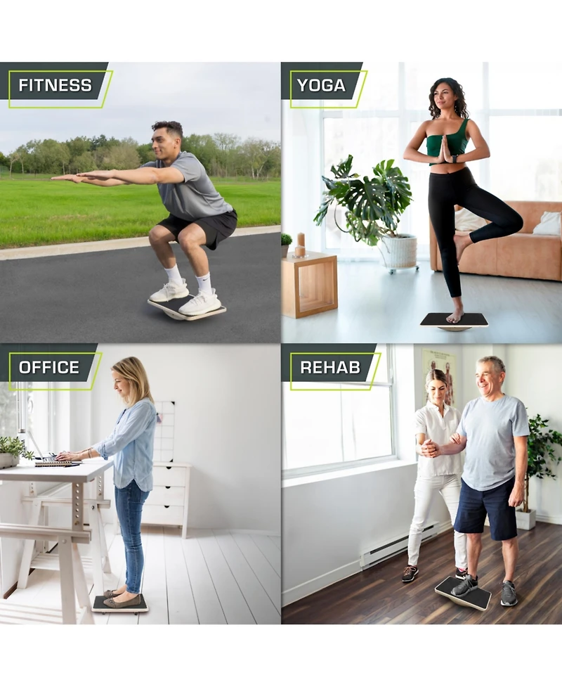 ProsourceFit Wooden Rocker Board