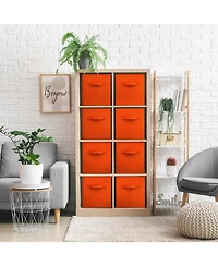 Sorbus 13 Inch 8 Pack Sturdy Collapsible Fabric Storage Cubes with Handle - for Organizing Clothes, Toys, Books, Shelves & more