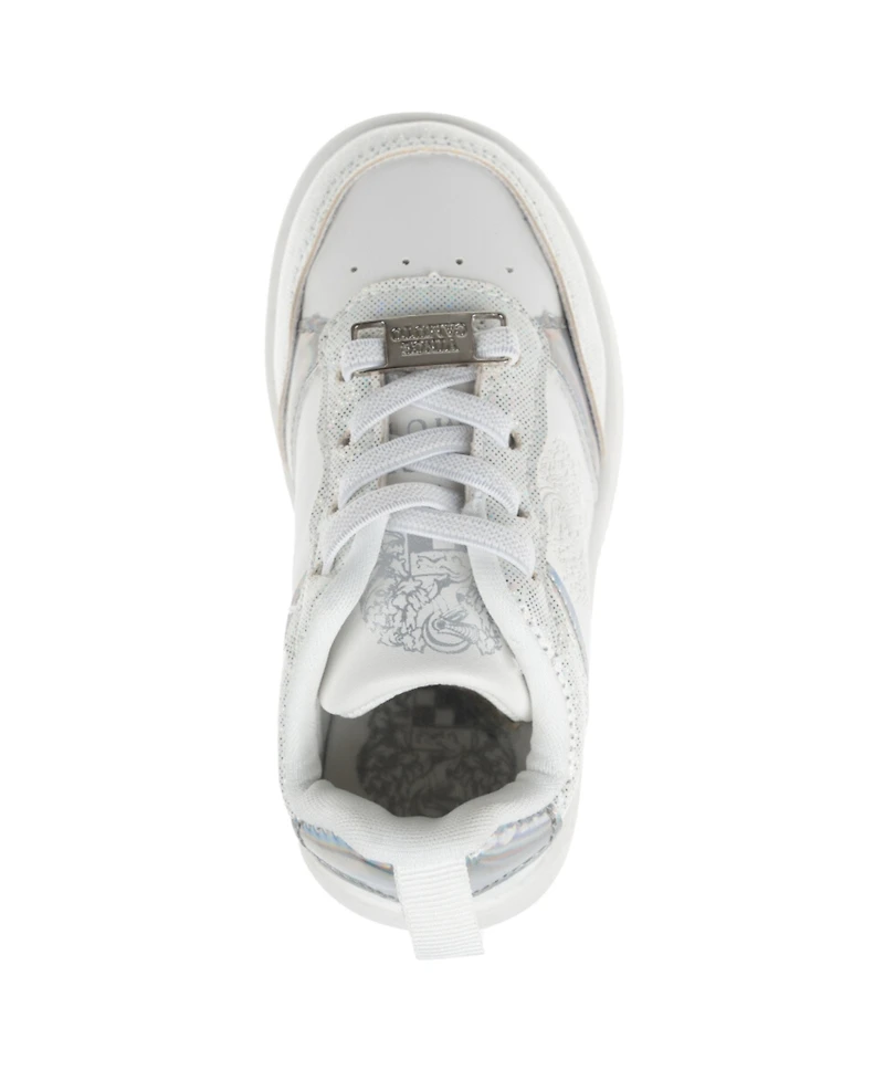 Vince Camuto Toddler Girls Court Elastic Laces Shimmer Sneaker