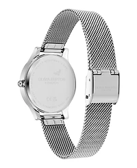 Olivia Burton Women's Wonder Lust Silver-Tone Stainless Steel Mesh Bracelet Watch 30mm