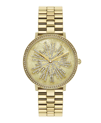 Olivia Burton Women's Ice Burst Gold-Tone Stainless Steel Bracelet Watch 35mm