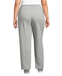 Lands' End Plus Serious Sweats High Rise Relaxed Straight Leg Pants - Set Bottom