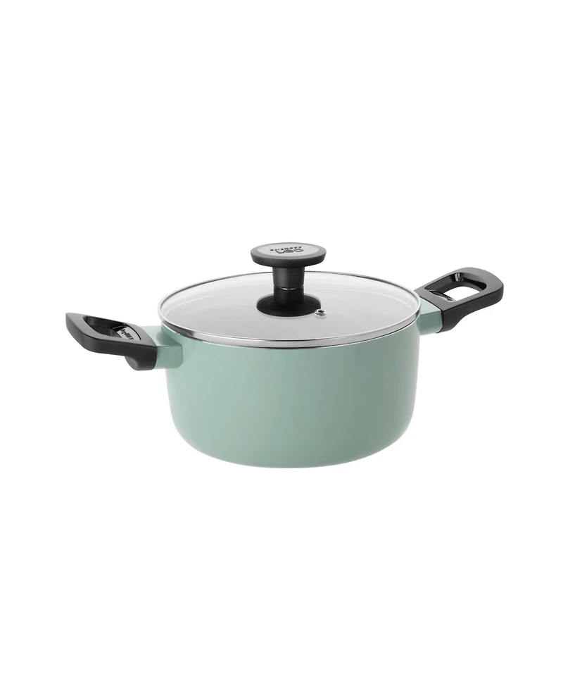 BergHOFF Sage Nonstick Aluminum Stockpot 8", 3qt. With Glass Lid