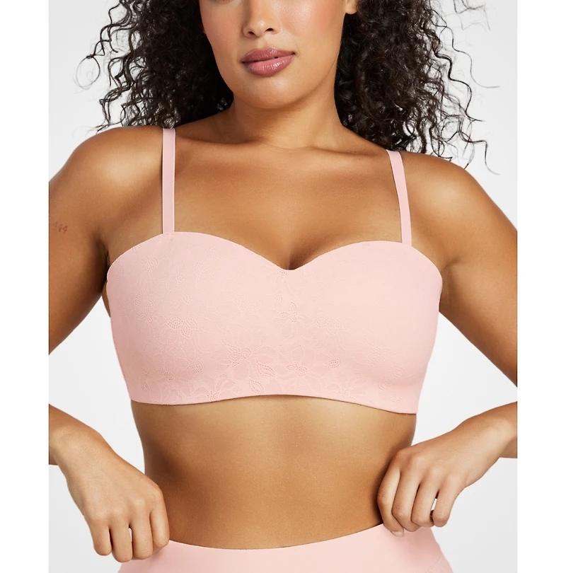Siella Women's Soft Lace Balconette Foam Bra