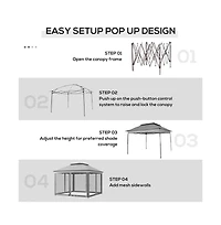 Slickblue Outdoor Pop-Up Canopy Gazebo for Easy Setup and Shade