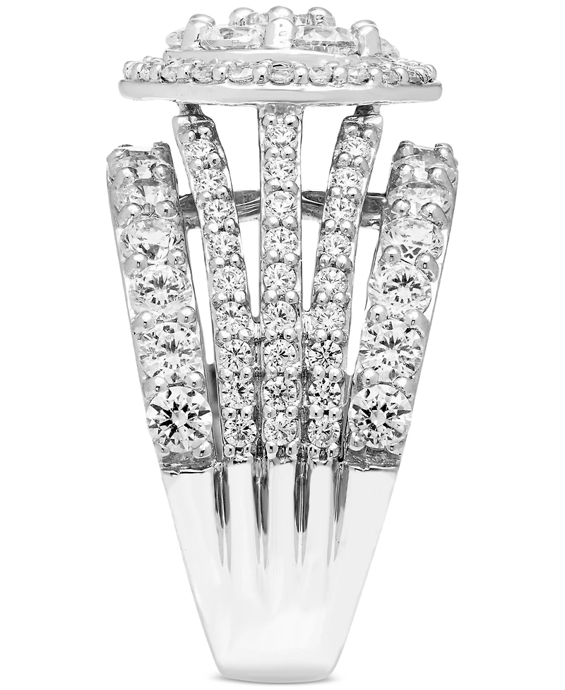 Diamond Multirow Cluster Ring (3 ct. t.w.) in 14k White Gold