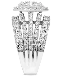 Diamond Multirow Cluster Ring (3 ct. t.w.) in 14k White Gold