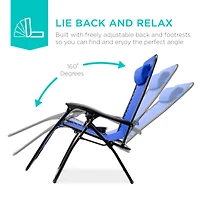 Best Choice Products Set of 2 Zero Gravity Lounge Chair Recliners for Patio