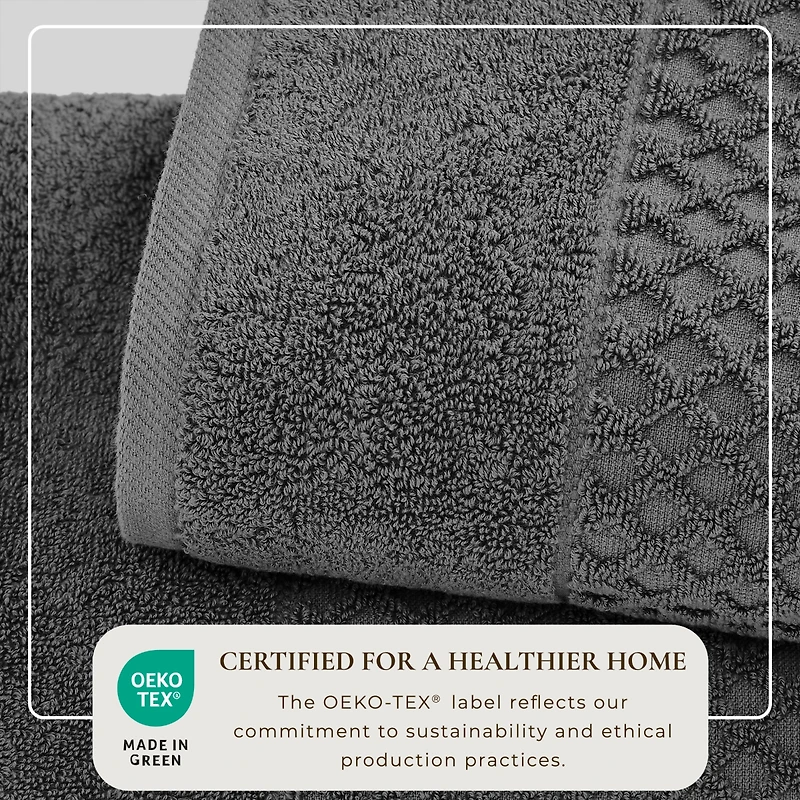 Linery & Co. Quick-Drying Cotton Diamond Waffle Textured Washcloth, 13" x 13"