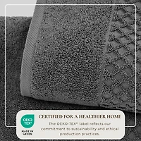 Linery & Co. Quick-Drying Cotton Diamond Waffle Textured Washcloth, 13" x 13"