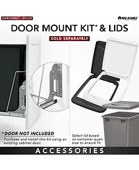 Rev-a-Shelf Double Pullout Trash Can 35 qt. for Kitchen, Silver, Rv-18KD-17C S