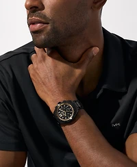 Michael Kors Men's Accelerator 2.0 Chronograph Black Stainless Steel Watch 44mm