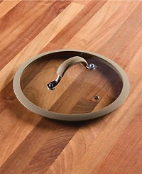 Rachael Ray Cook + Create 10" Silicone-Rimmed Glass Lid, Taupe