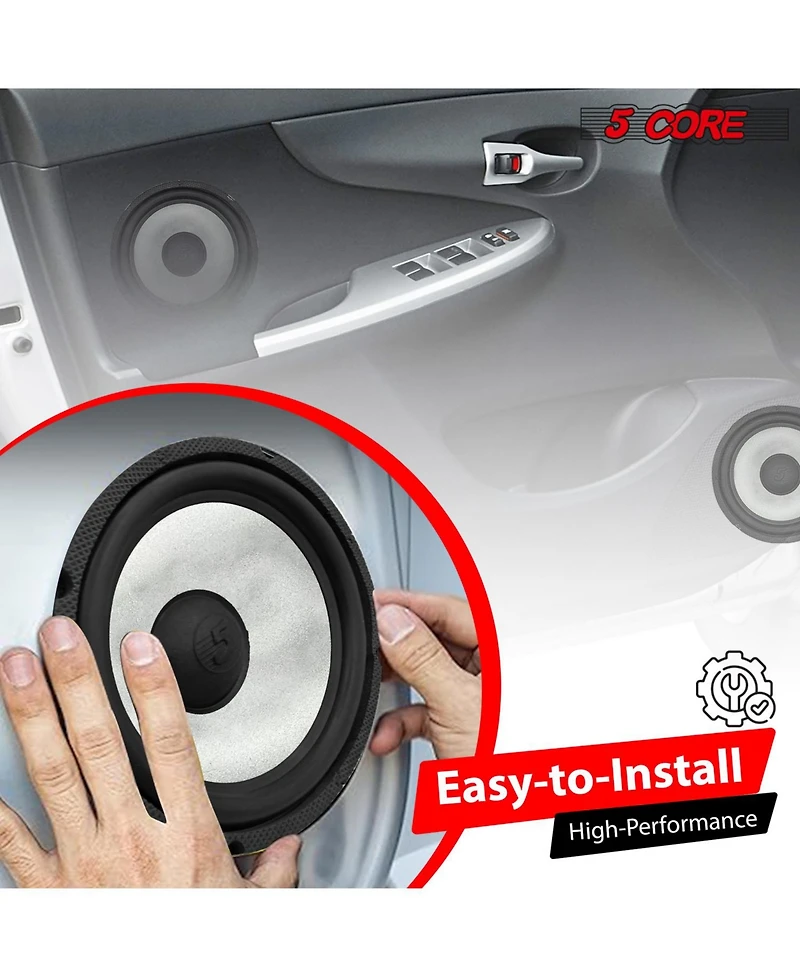 5 Core 8 Inch Subwoofer 900 W Amplified Bass 4 Ohm Audio Speaker System For Truck