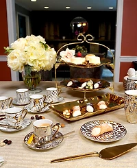 Certified International Matrix Espresso Cups & Saucers Set, Service for 6