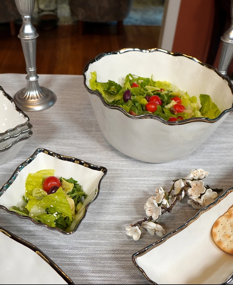 Certified International Regency Square Snack Bowls, Set of 4