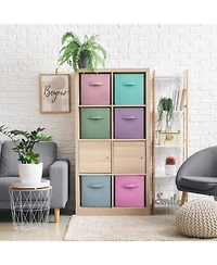 Sorbus Inch Pack Sturdy Collapsible Fabric Storage Cubes with Handle - for Organizing Clothes, Toys, Books