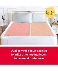 Caromio King Size Quilted Electric Heated Mattress Pad with Dual Control (78"x80", White)