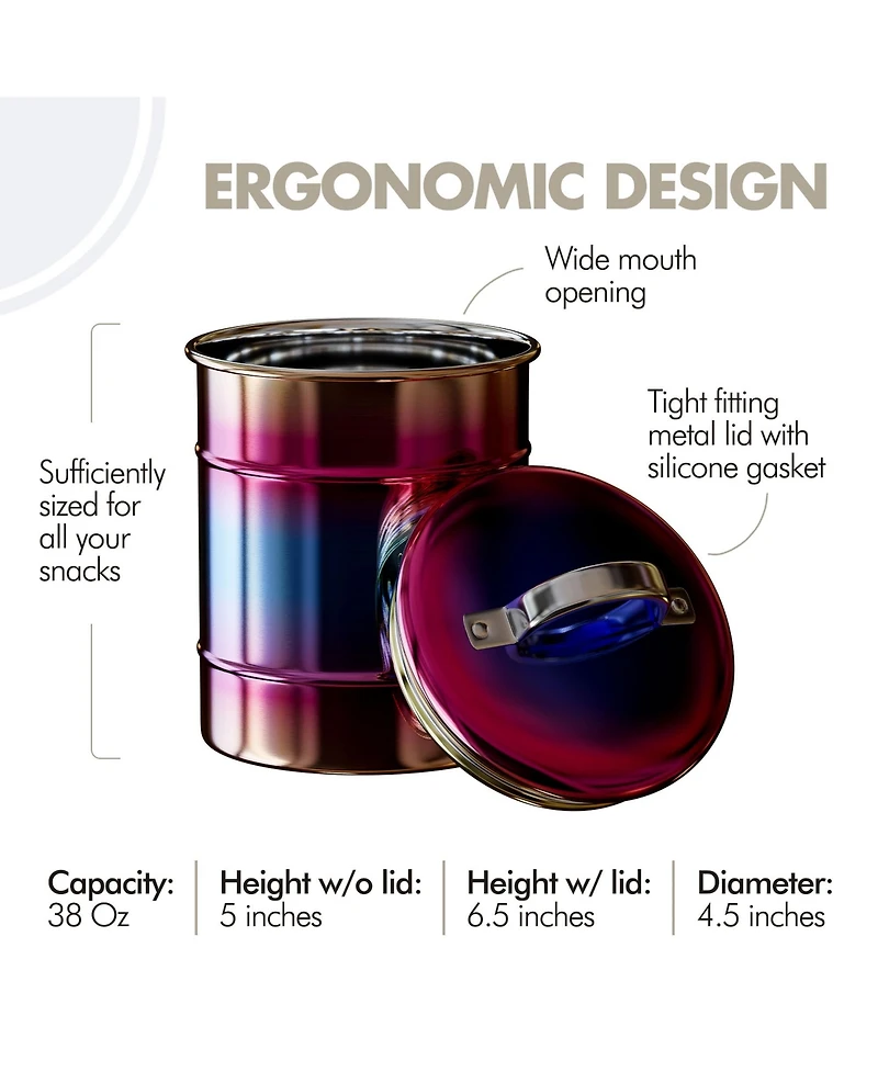 Amici Home Rainbow Metal Canister - Medium