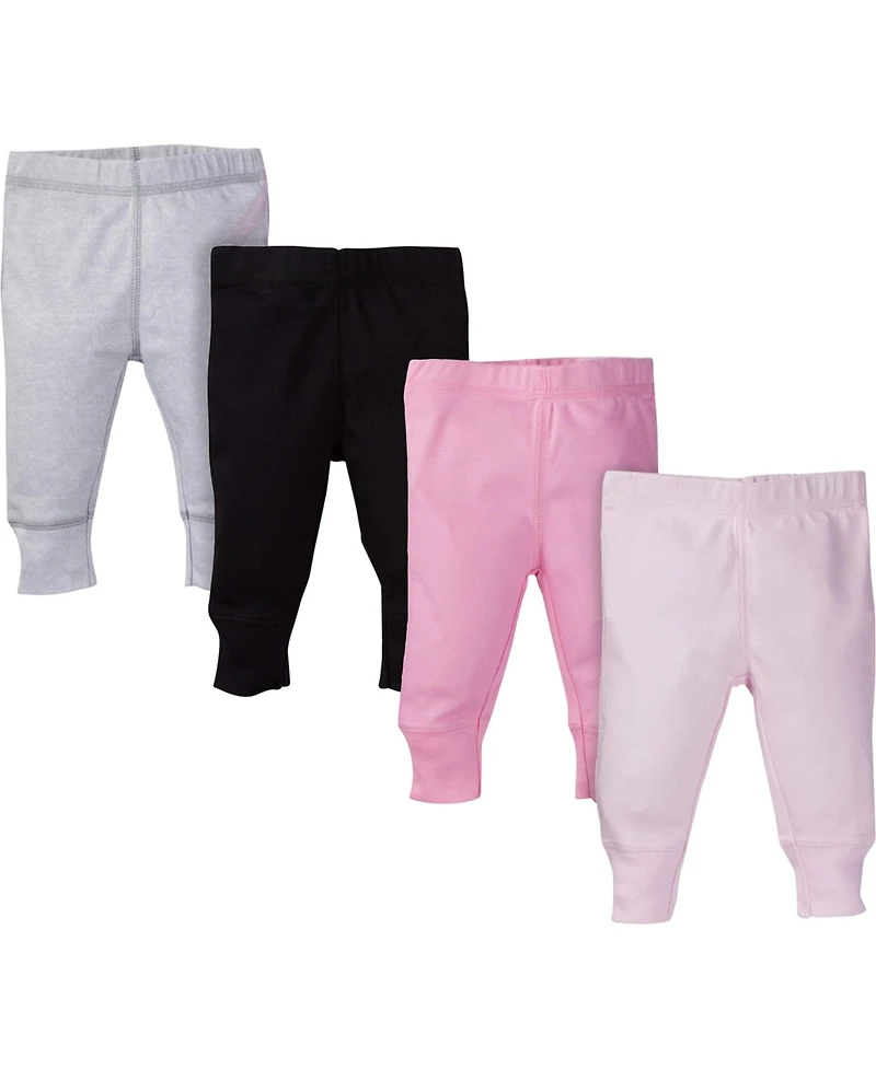 Gerber Baby Girls Active Pants, 4 Pack