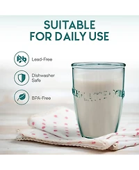 Amici Home Euro Milk Glass, 13 oz - Set of 6