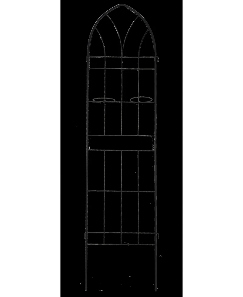 Slickblue 2-Pack Metal Garden Trellis – 78.7'' x 19.7'', Rustproof Black Trellis for Climbing Plants and Outdoor Flower Support