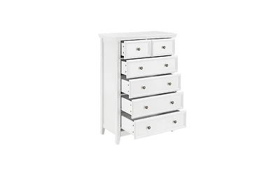 Modern 6-Drawer Dresser With Storage Cabinet for Living Room & Closet