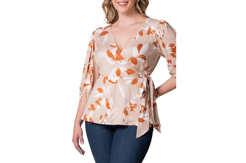 Women's Plus Nina V-Neck Wrap Top
