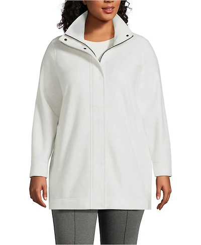 Lands' End Plus Luxe Fleece Coat