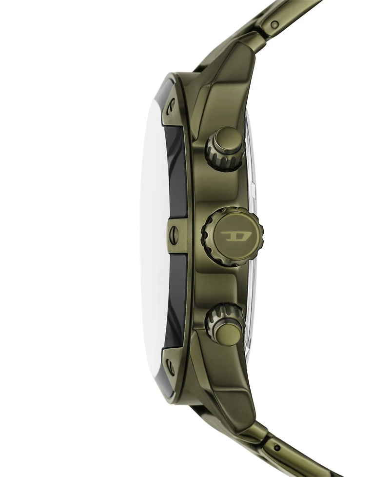 Diesel Men's Spiked Quartz Chronograph Green Stainless Steel 49mm
