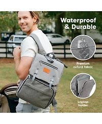 KeaBabies Baby Explorer Diaper Backpack Bag, Large, Waterproof Bags, Multi Functional Backpacks
