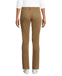 Lands' End Women's Mid Rise Straight Leg Corduroy Pants