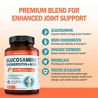 Glucosamine Chondroitin Msm 2110mg - Joint Support Supplement with Turmeric Curcumin- Made in Usa