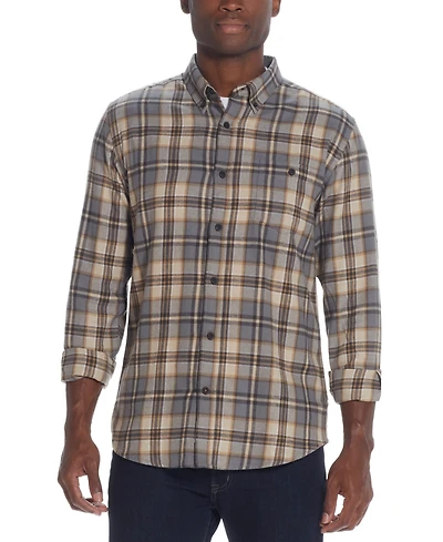 Weatherproof Vintage Men's Regular-Fit Plaid Button-Down Flannel Shirt