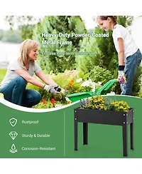 Sugift Metal Raised Garden Bed with Legs and Drainage Hole for Vegetable Flower