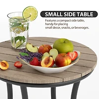 8-Piece Aluminum Gray Outdoor Patio Dining Set with Rectangle Table, Small Side Table and 6-Stackable Chairs