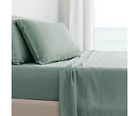 Cariloha Classic 4-Piece Twill Sheet Set | Tahitian Breeze | Split King | Viscose Material |Extra soft, Cooling for Hot Sleepers, Corner Bands