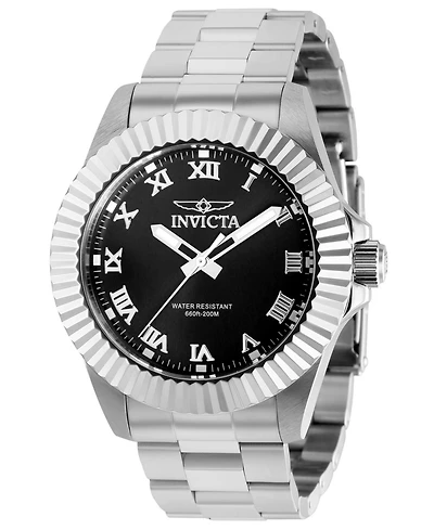 Invicta Men's 37404 Pro Diver Quartz 3 Hand Black Dial Watch