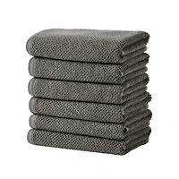 Linery & Co. Cotton Textured 6-Piece Hand Towel Set