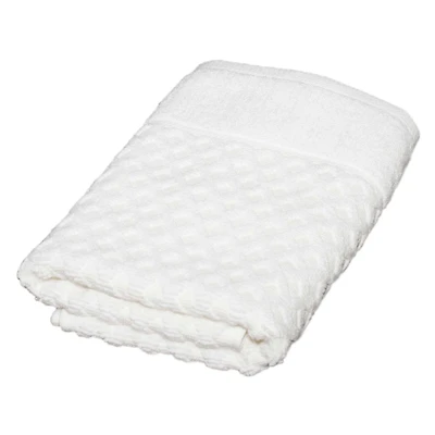 Linery & Co. Quick-Drying Cotton Diamond Waffle Textured Hand Towel, 26" x 16"
