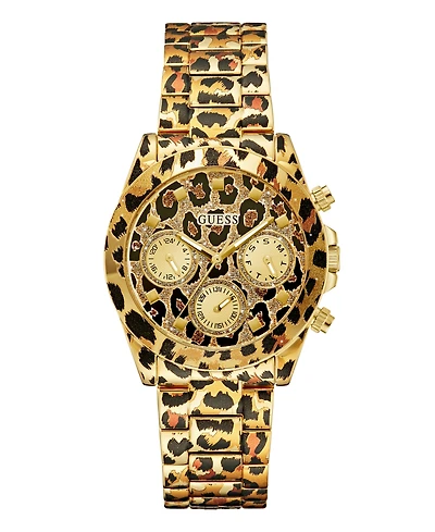 Guess Women's Multi- Function Leopard Steel Watch 38mm