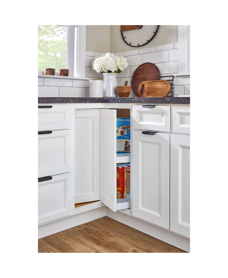 Rev-a-Shelf 24'' Lazy Susan Pie-Cut Polymer 2-Shelf, White, 6942-24-11-52