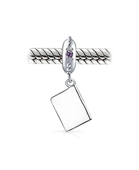 Bling Jewelry Oxidized .925 Sterling Silver Traveler Vacation Passport Dangle Charm Bead