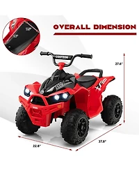 12V Battery Powered Kids Ride On Atv Electric 4-Wheeler Quad Car with MP3 & Ligh