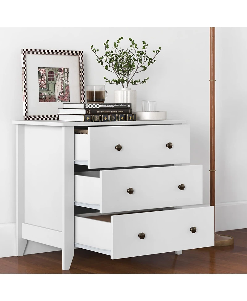 3 Drawer Dresser Chest of Drawers Bedside Table