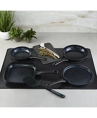 BergHOFF DiNA Helix 5pc Nonstick Specialty Pan Set with Turner, Recycled Aluminum