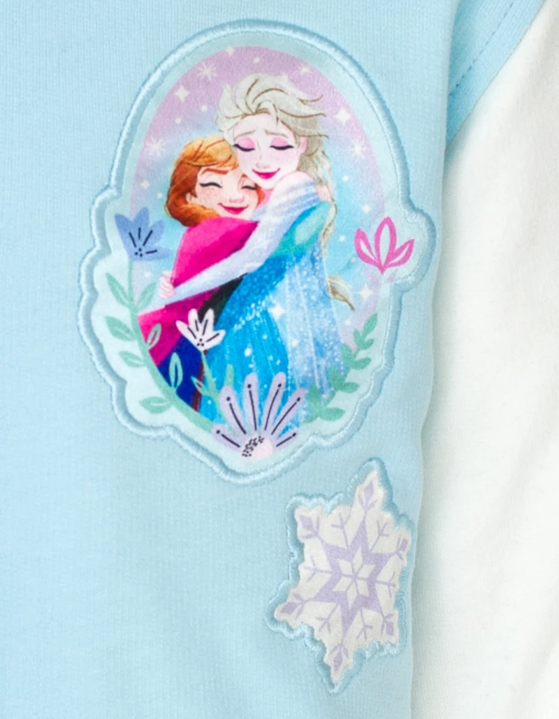 Disney Minnie Mouse Frozen Lilo & Stitch Moana French Terry Varsity Bomber Jacket